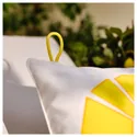 IKEA BRÖGGAN БРЕГГАН, чохол для подушки для приміщен / вул, білий / жовтий, 50x50 см 905.707.22 фото thumb №5