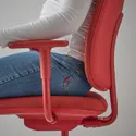 IKEA SMÖRKULL СМЕРКУЛЛЬ, офісний стілець із підлокітниками, Грассенс червоний 605.034.37 фото thumb №4