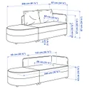 IKEA LINDÅKRA ЛИНДОКРА, 2-местный диван-кровать, Книса ярко-оранжевая 705.826.17 фото thumb №7