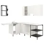 IKEA ENHET ЭНХЕТ, угловая кухня, антрацит / белый 693.379.95 фото
