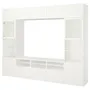 IKEA BESTÅ БЕСТО, шкаф для ТВ, комбин / стеклян дверцы, белый / Лапвикен белое прозрачное стекло, 300x42x231 см 594.110.09 фото