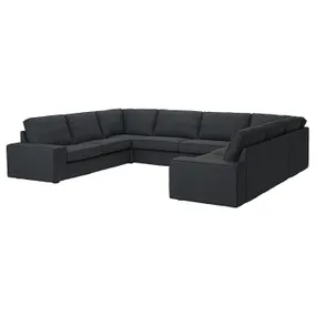 IKEA KIVIK КИВИК, 7-местный п-образный диван, Трезунд антрацит 694.944.00 фото