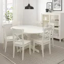 IKEA INGATORP ІНГАТОРП, розкладний стіл, білий, 110 / 155 см 402.170.69 фото thumb №4