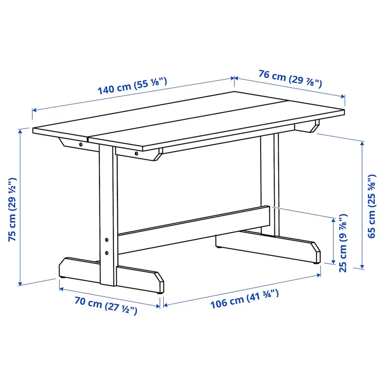 IKEA NACKANÄS НАККАНЭС, стол, акация, 140x76 см 405.110.56 фото №8