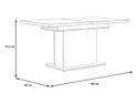 BRW Раскладной стол Ricciano 160/200x90 бетон темно-серый/дуб вековой BNCI/DAKL фото thumb №6