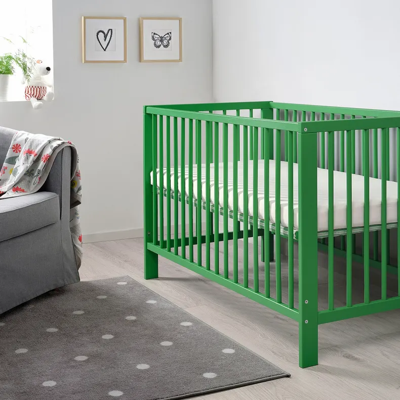 IKEA GULLIVER ГУЛЛІВЕР, ліжко для немовлят, зелений, 60x120 см 205.895.03 фото №6