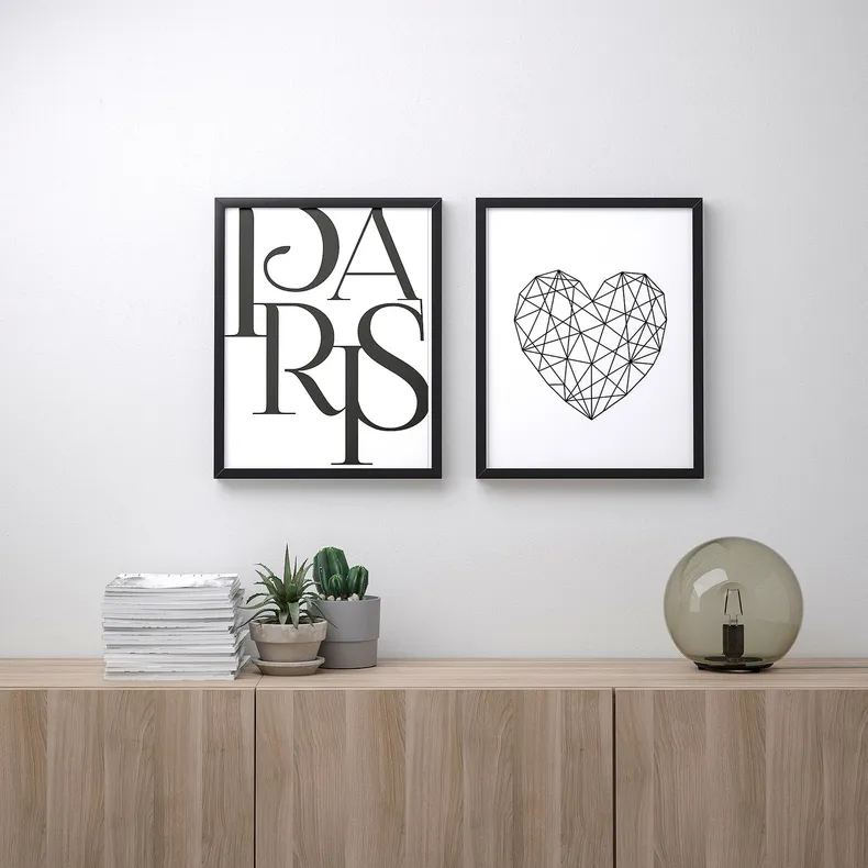 IKEA BILD БІЛЬД, постер, Париж - серце, 40x50 см 504.469.23 фото №2