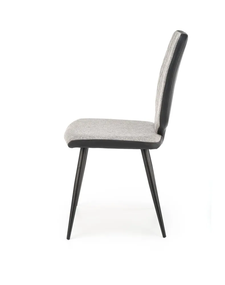 Кухонний стілець HALMAR K424 сірий/чорний (1шт=4шт) фото №3