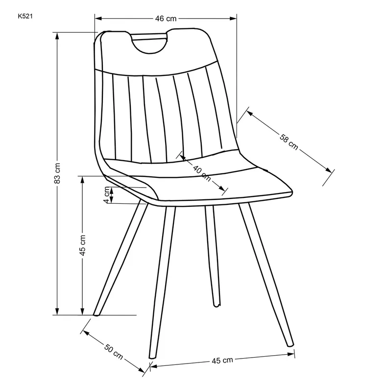 Кухонний стілець HALMAR K521 сірий фото №15