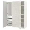 IKEA PAX ПАКС / MISTUDDEN МИСТУДДЕН, гардероб, комбинация, белый / серый узор, 150x60x201 см 395.211.79 фото thumb №1