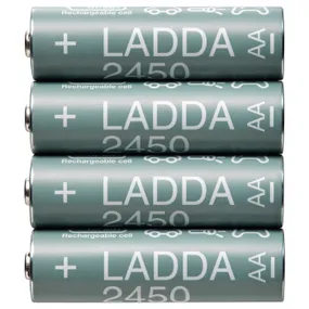 IKEA LADDA ЛАДДА, аккумуляторная батарейка, HR06 AA 1,2 В, 2450 мАч 505.046.92 фото