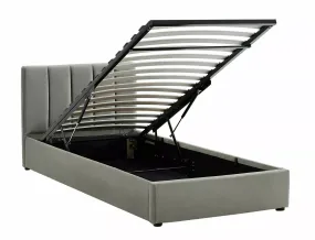 Ліжко односпальне SIGNAL Montreal Velvet 90x200 см, сірий фото