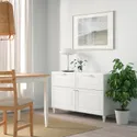 IKEA BESTÅ БЕСТО, комб для хран с дверц / ящ, белый / Смевикен / Каббарп белый, 120x42x74 см 594.126.12 фото thumb №5