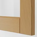 IKEA METOD МЕТОД, навесной шкаф / 2стеклянные дверцы, белый / дуб форсбака, 80x40 см 095.093.53 фото thumb №2