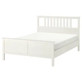 IKEA HEMNES ХЕМНЭС, каркас кровати, белая морилка / Лурой, 160x200 см 490.022.72 фото