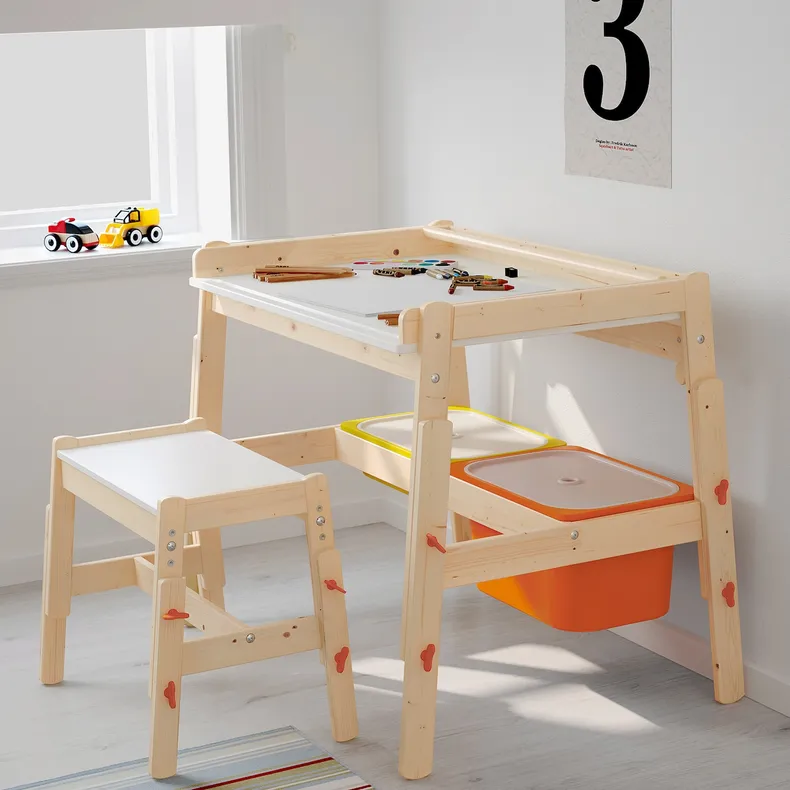 IKEA FLISAT ФЛИСАТ, детский письменный стол, регулируемый 202.735.94 фото №5