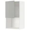 IKEA METOD МЕТОД, навесной шкаф для СВЧ-печи, белый / светло-серый, 60x100 см 995.380.06 фото thumb №1