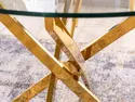 Круглый стеклянный Столик SIGNAL AGIS, прозрачный / золотой, 90x90 см фото thumb №9