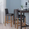 IKEA BERGMUND БЕРГМУНД, стул барный, имит. дуб / серебристый средний, 75 см 793.846.70 фото thumb №2