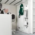 IKEA SMÅSTAD СМОСТАД, кровать-чердак, Белый серый с письменным столом с 4 ящиками, 90x200 см 094.355.88 фото thumb №7