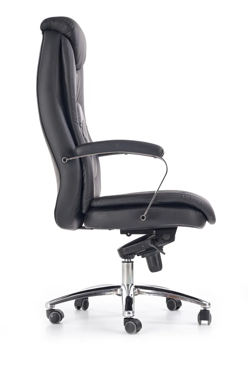 Крісло комп'ютерне офісне обертове HALMAR QUAD чорний, екошкіра перфорована фото №8