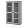 IKEA HAVSTA ХАВСТА, шафа зі скляними дверцятами, сірий, 81x35x123 см 104.151.98 фото