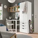 IKEA SMÅSTAD СМОСТАД / PLATSA ПЛАТСА, гардероб, белый с 3 ящиками, 60x42x181 см 694.262.08 фото thumb №4