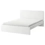 IKEA MALM МАЛЬМ, каркас ліжка з матрацом, білий / ОБЮГДА жорсткий, 160x200 см 495.368.54 фото