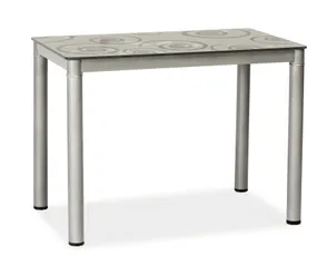 Стол обеденный стеклянный SIGNAL DAMAR, серый, 60x80 фото