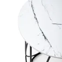Журнальний столик HALMAR NUBIRA S 40x40 см, каркас - чорний, стільниця - білий мармур фото thumb №3
