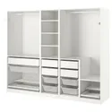 IKEA PAX ПАКС, гардероб, комбінація, білий, 250x58x201 см 893.962.48 фото thumb №1