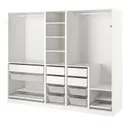 IKEA PAX ПАКС, гардероб, комбинация, белый, 250x58x201 см 893.962.48 фото thumb №1