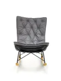 Кресло-качалка HALMAR INDIGO серый - черный фото thumb №8