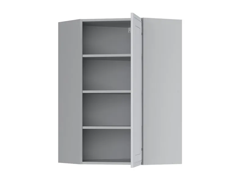 BRW Верхний кухонный шкаф Верди 60 см угловой правый светло-серый матовый, греноловый серый/светло-серый матовый FL_GNWU_60/95_P-SZG/JSZM фото №3