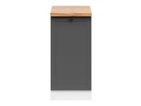 BRW Junona Line базовый шкаф для кухни 40 см правый с топом графит, белый/графит/дуб крафт голд D1D/40/82_P_ZBL-BI/GF/DCRZ фото