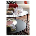 IKEA VITTSJÖ ВИТШЁ, журнальный стол, черно-коричневый / стекло, 75 см 802.133.09 фото thumb №4