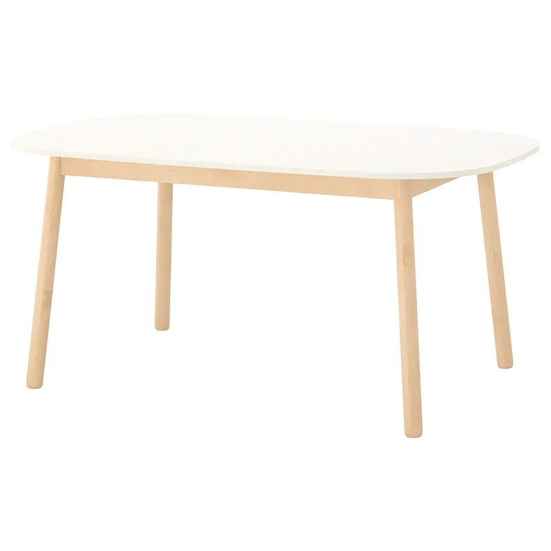 IKEA VEDBO ВЕДБУ, стіл обідній, білий, 160x95 см 104.174.56 фото №1