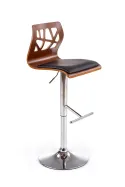 Барный стул HALMAR H34 хром, черный, орех фото thumb №2
