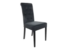 BRW Кресло Axi с бархатной обивкой черного цвета TXK_AXI-TX058-1-FMIX70-VOGUE_18_BLACK фото