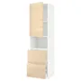IKEA METOD МЕТОД / MAXIMERA МАКСІМЕРА, висока шафа для мікрох печі, 2 шухл, білий / АСКЕРСУНД під світлий ясен, 60x60x220 см 994.670.61 фото