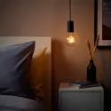 IKEA SUNNEBY СУННЕБЮ / LUNNOM ЛУННОМ, подвесной светильник с лампочкой, черный шар / прозрачный 794.911.99 фото thumb №2