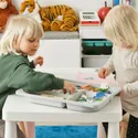 IKEA TROFAST ТРУФАСТ, комбинация для зберігання з коробкою, Лотками, світла сосна, пофарбована білим сірим, рожевим, 32x44x52 см фото thumb №6