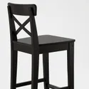 IKEA INGOLF ІНГОЛЬФ, барний стілець зі спинкою, коричневий і чорний, 74 см 902.485.15 фото thumb №4