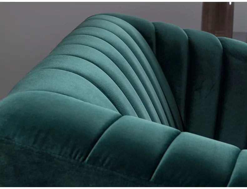 Мягкое кресло бархатное SIGNAL ASPREY Velvet 1, Bluvel 78 - зеленый фото №3