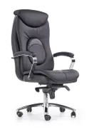 Крісло комп'ютерне офісне обертове HALMAR QUAD чорний, екошкіра перфорована фото thumb №1