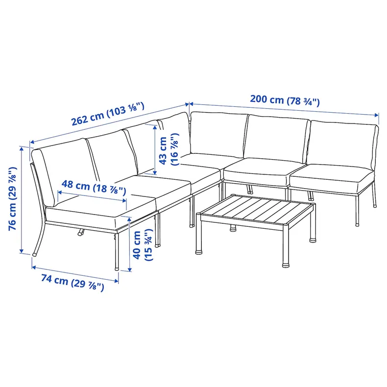 IKEA SEGERÖN, Набір на 5 осіб, на відкритому повітрі, зовнішній білий / Фрессон / Дувхольмен бежевий 795.856.78 фото №4