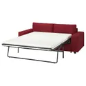IKEA VIMLE ВИМЛЕ, 2-местный диван-кровать, с широкими подлокотниками/Lejde красный/коричневый 595.375.51 фото thumb №1
