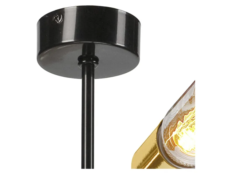 BRW Потолочный светильник Starla 6-гранный стальной золотой 086134 фото №3