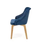 Кухонний стілець HALMAR TOLEDO 2 дуб медовий/темно-синій фото thumb №4