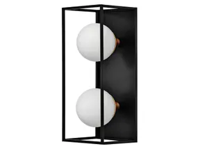 BRW Декоративний квадратний двоточковий плафон для ванної кімнати зі сталі білого та чорного кольору 085961 фото
